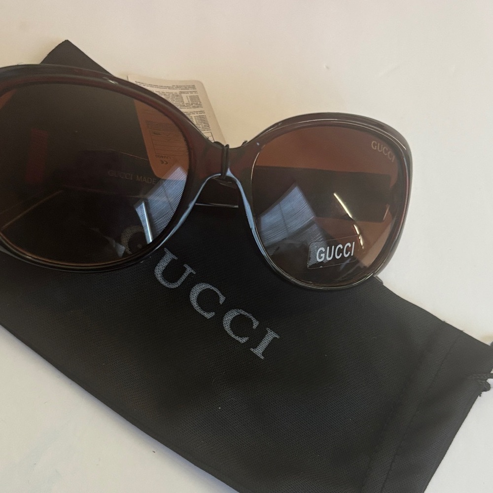 Gucci Women's Brown Gradient Round Sunglasses